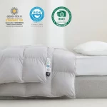 Duvet en plumes d'oie, couverture en duvet blanc, 100% coton égyptien, 4 saisons – Image 2