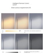 Lampadaire vertical LED, 28 W, design minimaliste, dimmable avec télécommande – Image 7