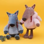 Peluche de p'tit loup et mouton mignon, avec vêtement doux et moelleux, 30 cm – Image 2