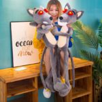 Peluche géante de loup, les yeux d'amour, de 65 à 120 cm – Image 6