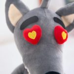 Peluche géante de loup, les yeux d'amour, de 65 à 120 cm – Image 2