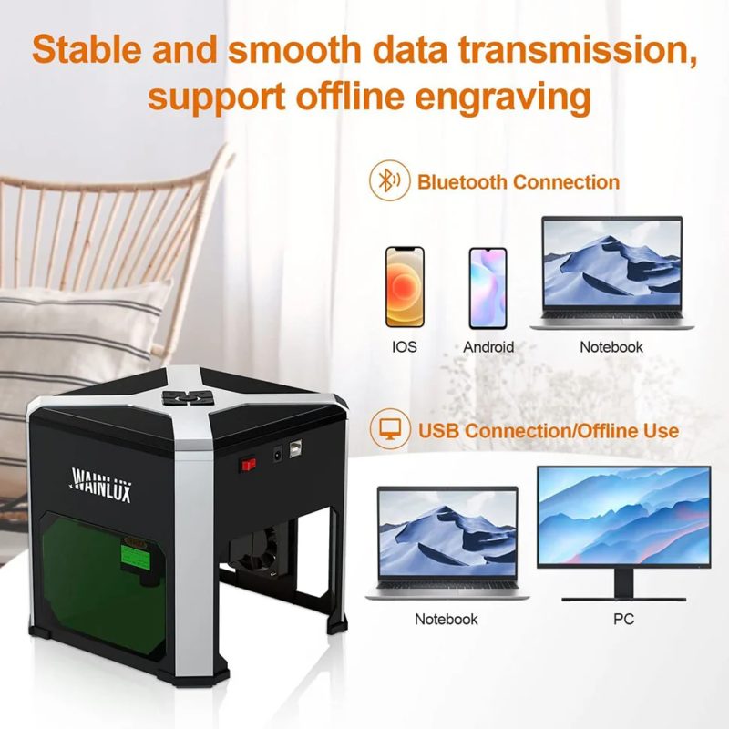 Graveur laser K6 Pro, 3000mw, marquage de logo, sans fil, gravure hors ligne – Image 3