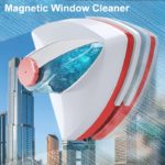 Nettoyeur de vitres magnétique, brosse double face, décharge d'eau automatique, avec 12 lingettes – Image 2