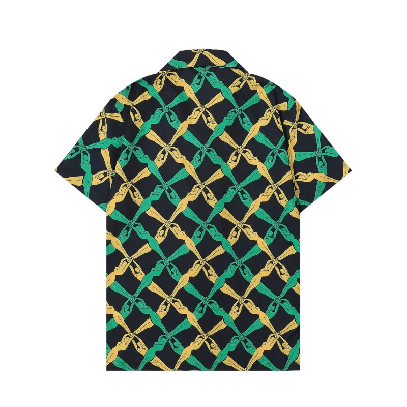 168223-mwjig9.jpeg Chemise en coton pour homme, à manches courtes, décontracté, imprimé fantaisie – Image 2