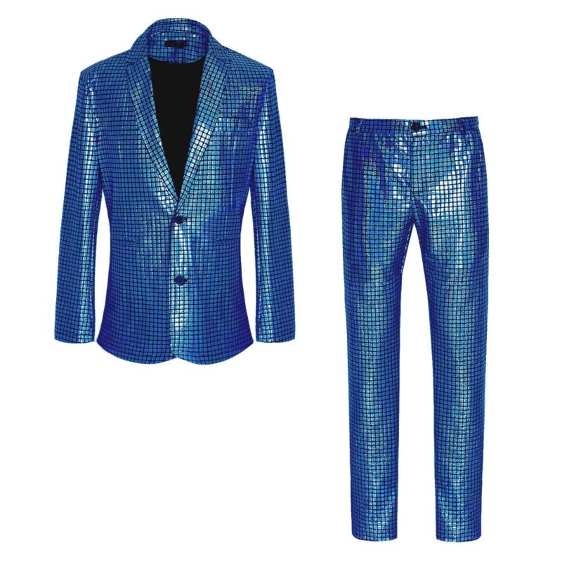168628-fl6ecj.jpg Costume à paillettes, déguisement disco, veste et pantalon de fête – Image 8