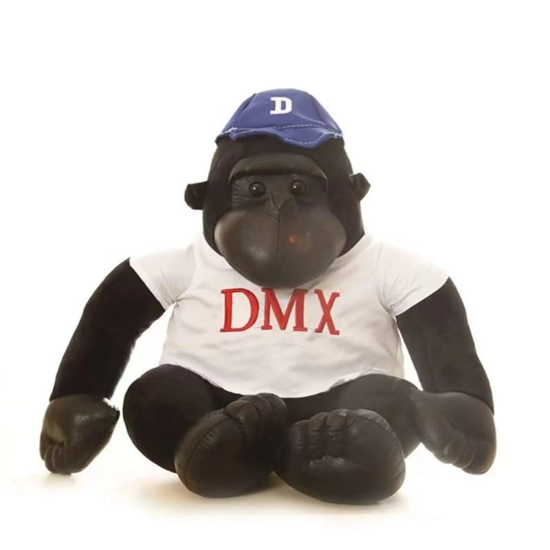 Peluche de gorille avec casquette et t-shirt DMX, ultra doux, 30 cm – Image 1
