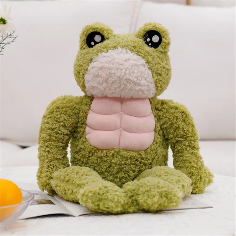 168701-vy8495.jpg Peluche de grenouille musclée, douce et amusante, 35 cm – Image 3