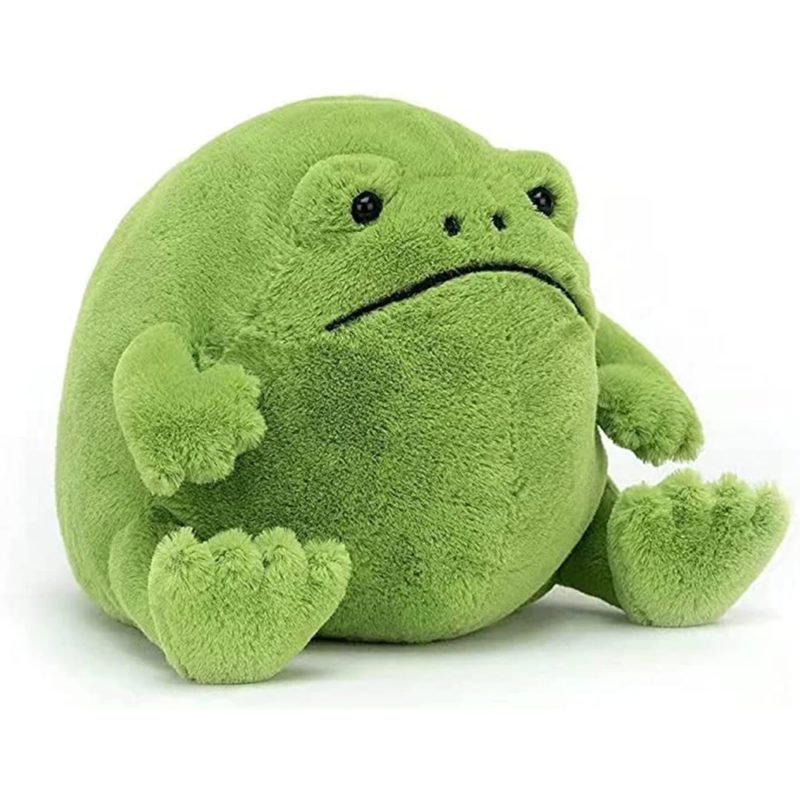 Peluche de Jellycat Ricky, Grenouille de pluie, douce, 32 cm