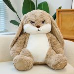 Peluche de lapin à longues oreilles, moelleux, super mignon, oreiller, 35 cm