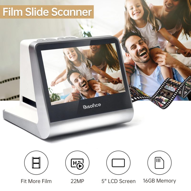 169095-tvf7bf.jpg Scanner de diapositives, écran LCD couleur 5", 16 Go de Stockage – Image 2