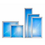 Plafonnier LED de bien-être, imitation ciel bleu intelligente, puits de lumière artificiel, à intensité réglable