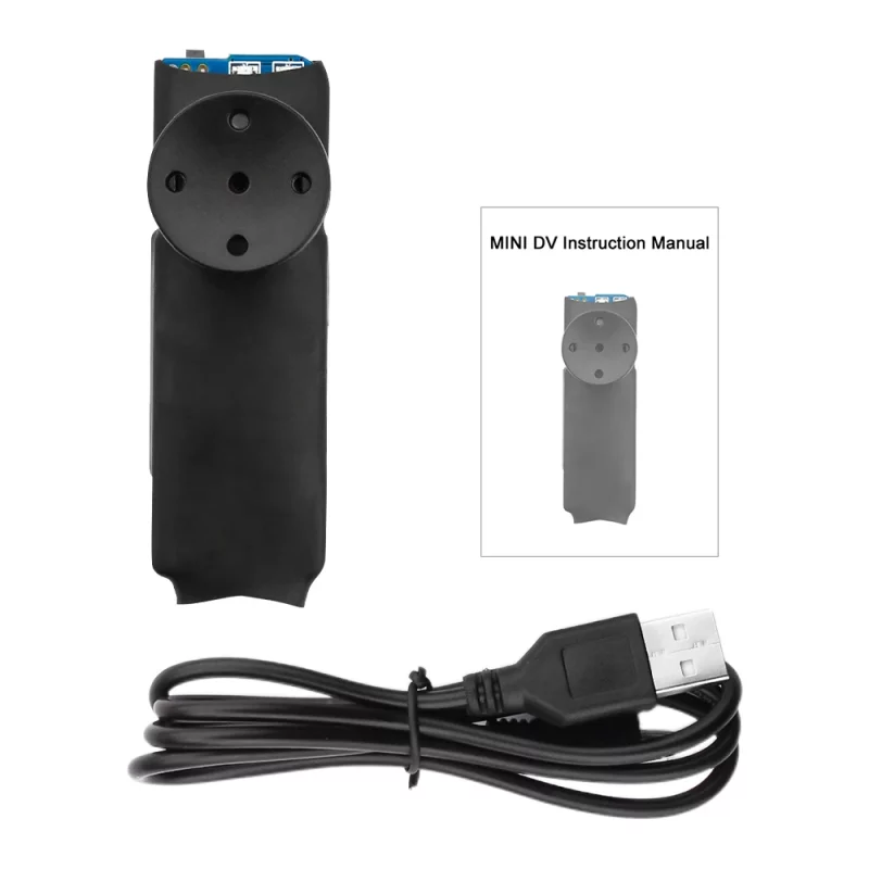 S064ca9ff50a54d6d998a0fe5140e6f71y Mini caméra espion, bouton de chemise, 1080P, micro intégré, chargement USB, avec carte Micro SD 32GB – Image 7