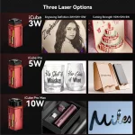 Graveur laser portable, iCube Pro 5W, Bluetooth, filtre à fumée, zone de gravure 130 x 130 mm – Image 4
