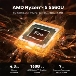 Mini PC AMD Ryzen 5 5560U, BT 5.2, WiFi 6, 16 Go RAM DDR4, 512 Go SSD NVMe, Windows 11 – Image 9
