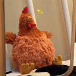 Peluche de poule réaliste, douce et confortable, 23 cm – Image 2