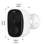 Caméra de surveillance WiFi, FHD 1080P, étanche, rechargeable, dispositif de sécurité extérieur et intérieur – Image 9