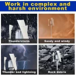 Energie éolienne à vent, 2000 à 5000W, turbine à axe vertical, générateur haute tension avec contrôleur hybride – Image 4