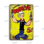 Plaque en métal, affiche de dessin animé rétro, Popeye, 20×30 cm – Image 3