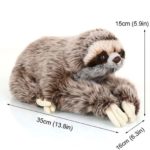 Peluche de paresseux, réaliste et douce, 35 cm – Image 6