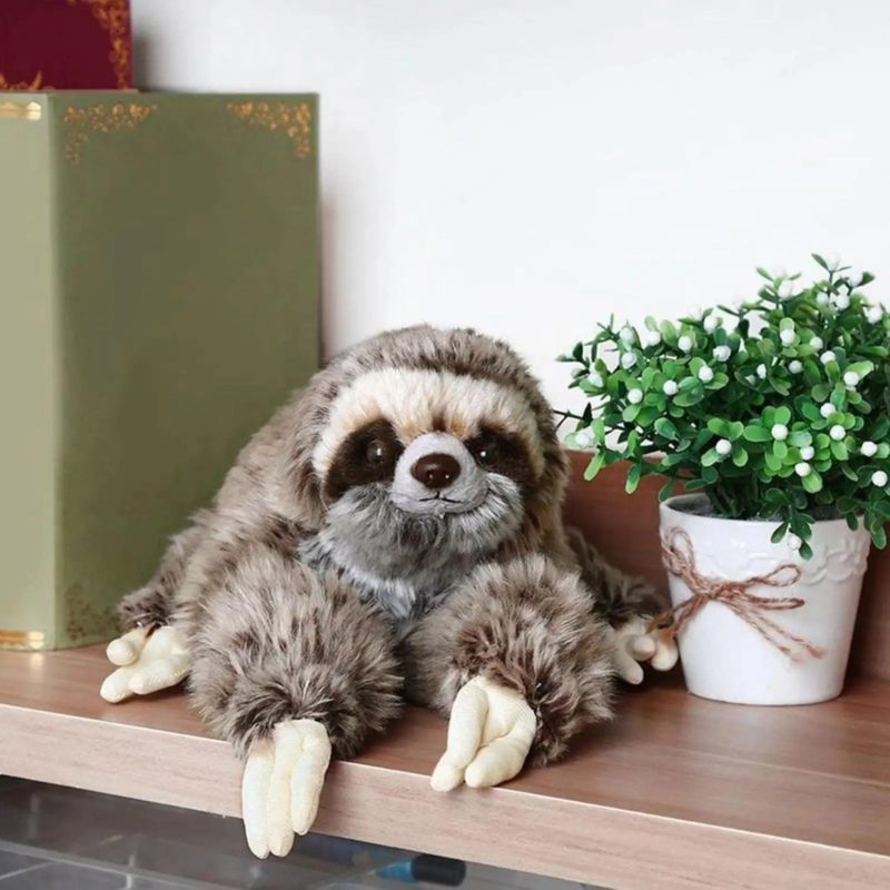 169863-ceowwf.jpg Peluche de paresseux, réaliste et douce, 35 cm – Image 3