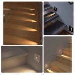 Spot LED à encastrer au mur 3W, Capteur PIR pour escalier, détection de mouvement, en aluminium noir – Image 2