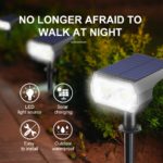 Lot de 2 projecteurs à énergie solaire, 48 LED, IP65, 3 modes d’éclairage, avec capteur de lumière – Image 2