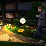 Lot de 2 lampes à énergie solaire, 1800mAH, étanche IP65, 3 modes d’éclairage, avec capteur de présence – Image 3