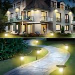Lot de 2 lampes à énergie solaire, 1800mAH, étanche IP65, 3 modes d’éclairage, avec capteur de présence – Image 6