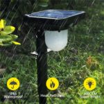 Lot de 2 lampes à énergie solaire, 1800mAH, étanche IP65, 3 modes d’éclairage, avec capteur de présence – Image 4
