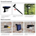Lot de 2 lampes à énergie solaire, 1800mAH, étanche IP65, 3 modes d’éclairage, avec capteur de présence – Image 8