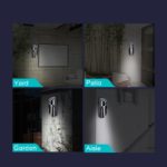 Lampe solaire murale d'extérieur à LED, étanche IP65, 1800mAh, 2 modes de luminosité, avec détecteur de mouvement – Image 8