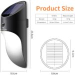 Lampe solaire murale d'extérieur à LED, étanche IP65, 1800mAh, 2 modes de luminosité, avec détecteur de mouvement – Image 11