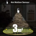 Lampe solaire murale d'extérieur à LED, étanche IP65, 1800mAh, 2 modes de luminosité, avec détecteur de mouvement – Image 4