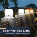 Lampe solaire pour poteau d'extérieur, étanche IP65, 2000mAh, lanterne de jardin – Image 4