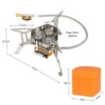 Réchaud à gaz à trois têtes, haute puissance 5800 W, avec allumage électrique, cuisinière de camping avec boîte – Image 8
