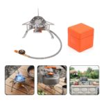 Réchaud à gaz portable et pliable, alliage d’aluminium, cuisinière de camping avec boîte