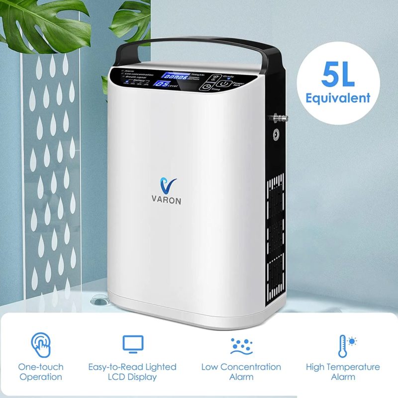 Concentrateur d’oxygène portable 5l/min, à débit pulsé et réglable, méthode PSA, avec batterie integrée et sac de transport – Image 5