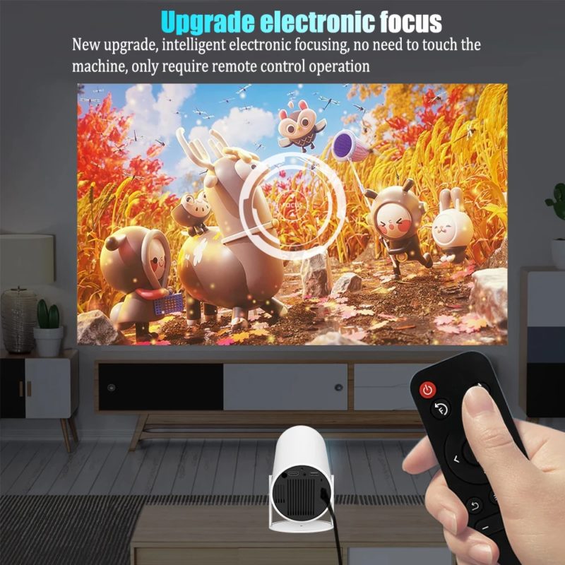 171695-jsqwut.jpg Projecteur Android 11, HY300 Plus, focus électronique, 1280x720P, 4K, WiFi 6, rotation 180°, Home cinéma – Image 3