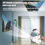 Projecteur Android 11, HY300 Plus, focus électronique, 1280x720P, 4K, WiFi 6, rotation 180°, Home cinéma – Image 6