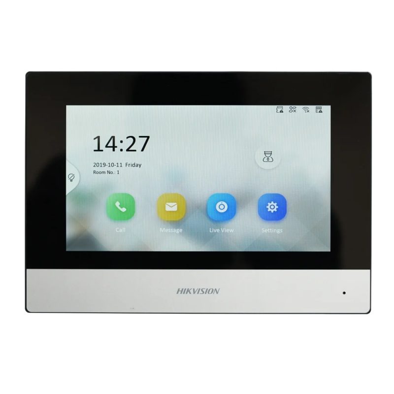 Système de sonnette vidéophone, station à écran tactile 7", PoE standard, Wifi, DS-KH6320-WTE1, DS-KV6113-WPE1(C) – Image 2
