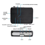 Lecteur de cassette Bluetooth, baladeur stéréo, radio FM, USB – Image 6