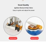 Réchaud à gaz à trois têtes, haute puissance 5800 W, avec allumage électrique, cuisinière de camping avec boîte – Image 11
