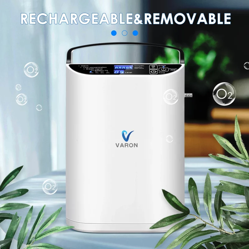 Concentrateur d’oxygène portable 5l/min, à débit pulsé et réglable, méthode PSA, avec batterie integrée et sac de transport – Image 8