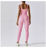 Combinaison de fitness sans couture, avec bretelles, sans manches, respirante, séchage rapide – Image 19
