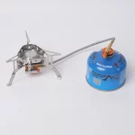 Réchaud à gaz portable et pliable, alliage d’aluminium, cuisinière de camping avec boîte – Image 6
