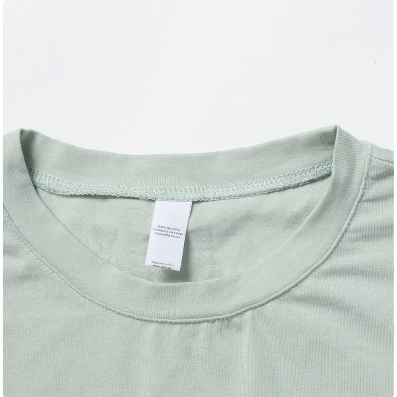 S6968850348224b45b7684eddfbc9ed01D T-shirt de fitness en coton, à manches courtes, haut court – Image 12