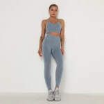 Ensemble de fitness 2 pièces, tenue de sport sans couture, anti-rétrécissement et respirant – Image 10