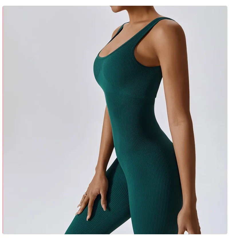 S8aceb494aa674ae091fadea41f51f939t Combinaison de fitness sans couture, avec bretelles, sans manches, respirante, séchage rapide – Image 10