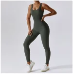 Combinaison de fitness sans couture, avec bretelles, sans manches, respirante, séchage rapide – Image 18