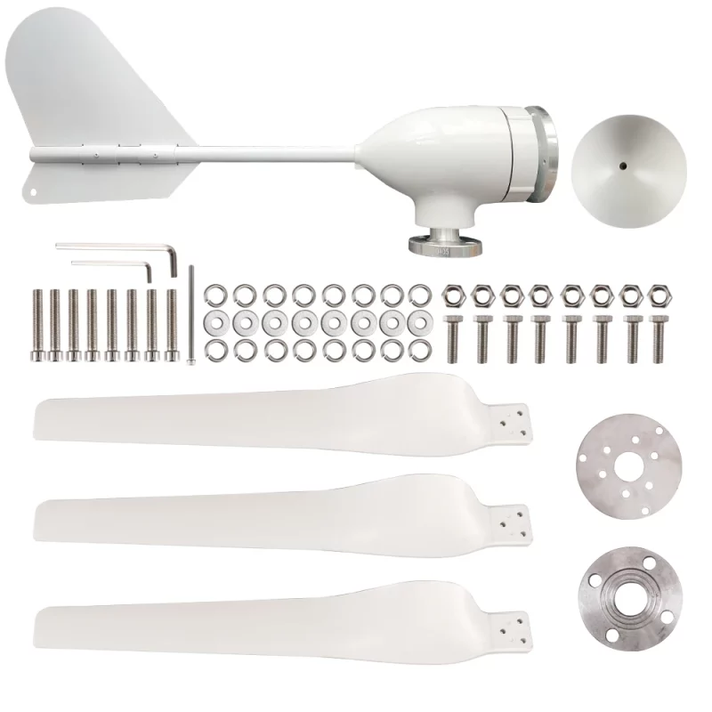 Energie éolienne à vent, 4000W, avec contrôleur MPPT/Hybride, 3 à 5 pales, pour usage domestique – Image 12